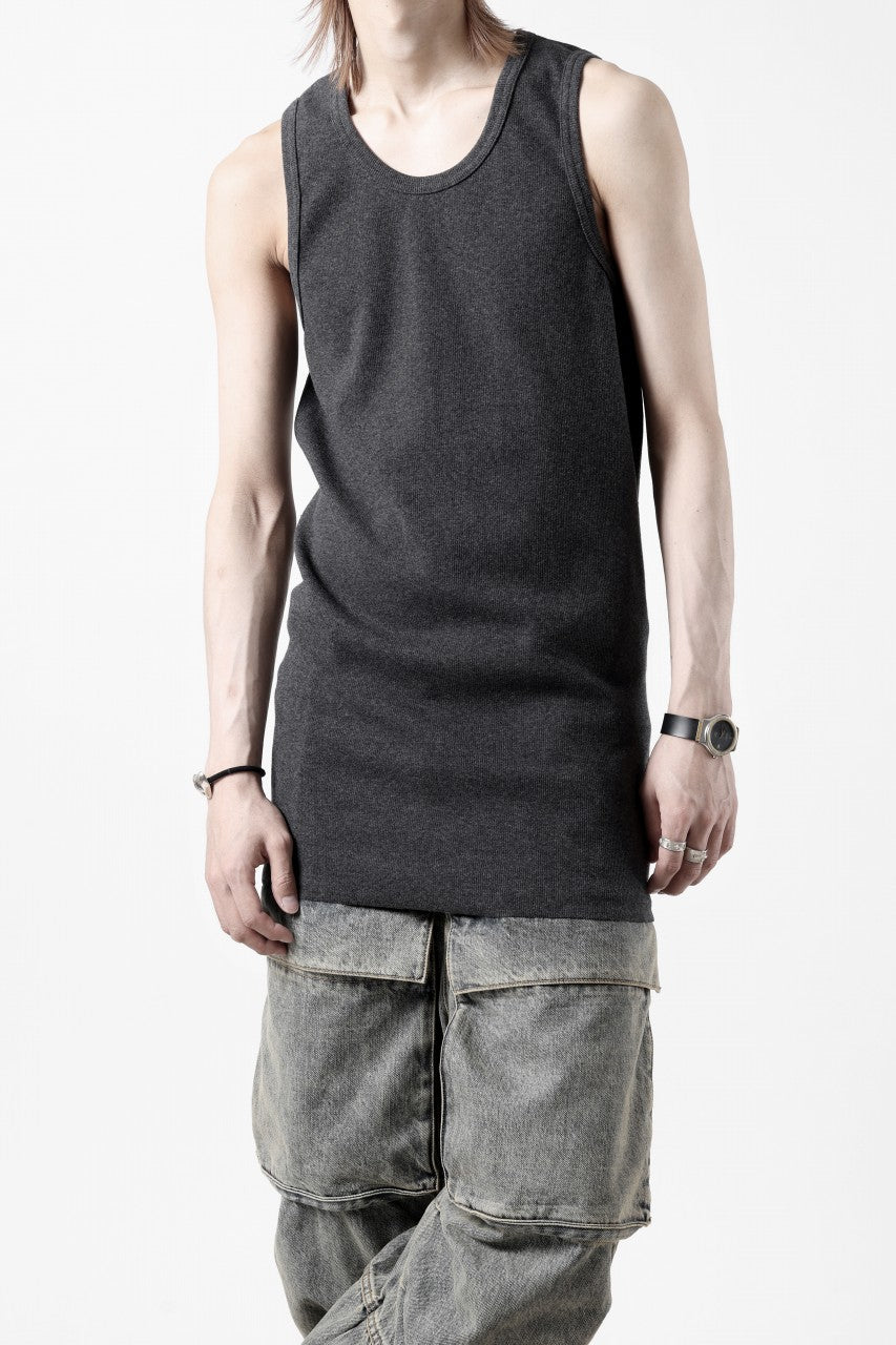 画像をギャラリービューアに読み込む, N/07 MINIMAL TANK TOP / SUPER STRETCH BARE TELECO (HEATHER GREY)