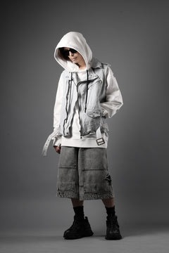 画像をギャラリービューアに読み込む, ISAMU KATAYAMA BACKLASH JP-CALF NATURAL DYED GARMENT-WASH DOUBLE RIDERS VEST (WHITE)