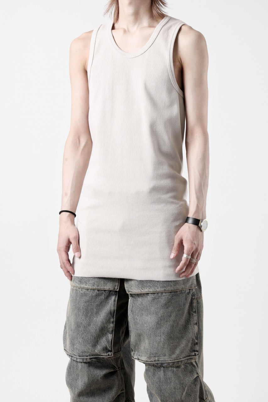 画像をギャラリービューアに読み込む, N/07 MINIMAL TANK TOP / SUPER STRETCH BARE TELECO (LIGHT BEIGE)