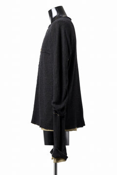 Load image into Gallery viewer, m.a+ double one piece long sleeve knit & t-shirt / T211DM/VLOH/JCL1 (BLACK/WOOD BROWN)
