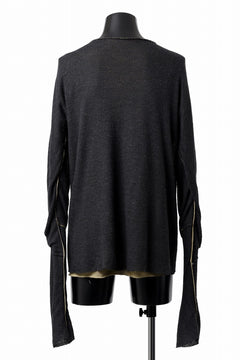 Load image into Gallery viewer, m.a+ double one piece long sleeve knit & t-shirt / T211DM/VLOH/JCL1 (BLACK/WOOD BROWN)