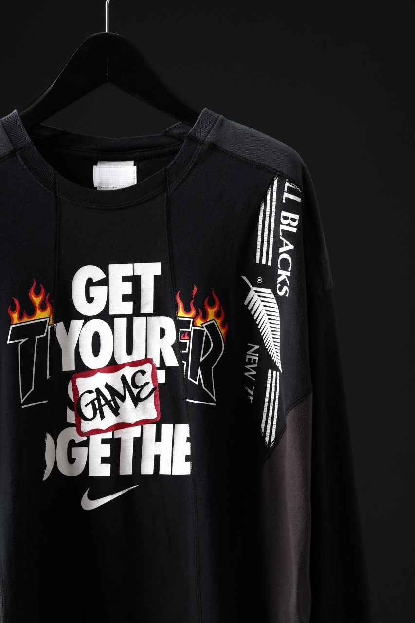 画像をギャラリービューアに読み込む, CHANGES VINTAGE REMAKE CURVE PANEL LONG SLEEVE T-SHIRT (MULTI #A)