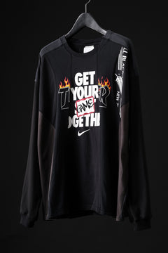 画像をギャラリービューアに読み込む, CHANGES VINTAGE REMAKE CURVE PANEL LONG SLEEVE T-SHIRT (MULTI #A)