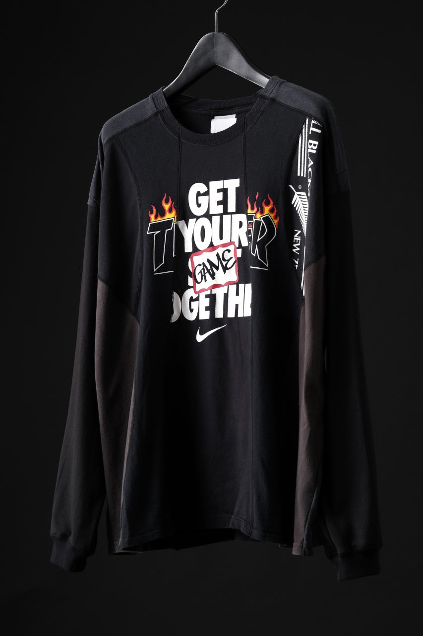 画像をギャラリービューアに読み込む, CHANGES VINTAGE REMAKE CURVE PANEL LONG SLEEVE T-SHIRT (MULTI #A)