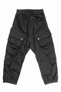 画像をギャラリービューアに読み込む, A.F ARTEFACT TWILL DROPCROTCH CARGO PANTS (BLACK)