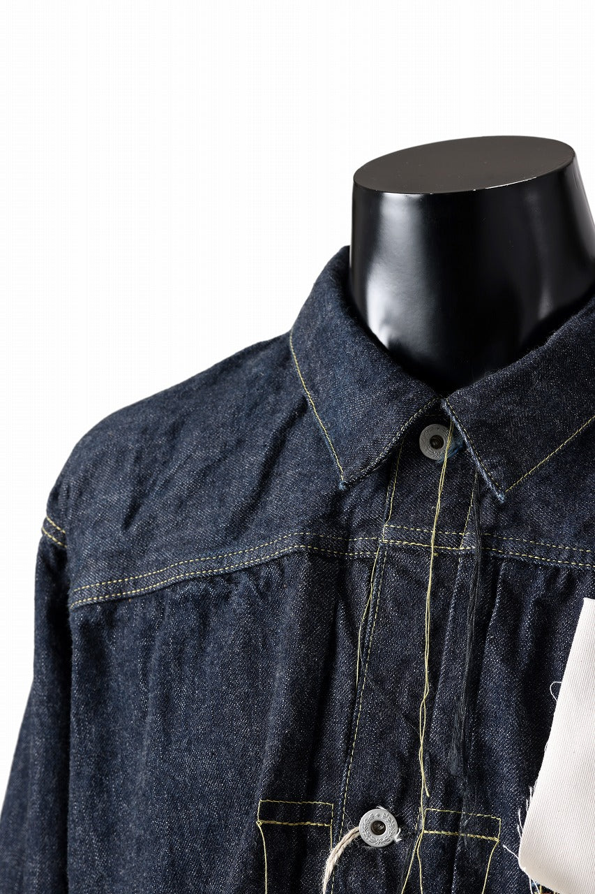 画像をギャラリービューアに読み込む, FULLCOUNT WWⅡ model Brown Cotton Denim Jacket / 13.7oz Zimbabwe Selvedge Denim (INDIGO BLUE / ONE WASHED)