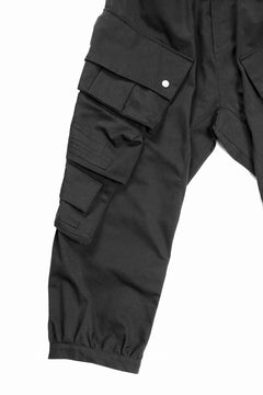 画像をギャラリービューアに読み込む, A.F ARTEFACT TWILL DROPCROTCH CARGO PANTS (BLACK)
