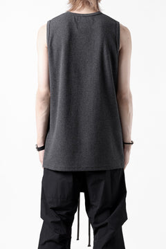 画像をギャラリービューアに読み込む, N/07 NO SLEEVE TOP / SUPER STRETCH BARE TELECO (HEATHER GREY)