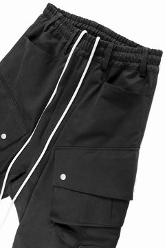 画像をギャラリービューアに読み込む, A.F ARTEFACT TWILL DROPCROTCH CARGO PANTS (BLACK)