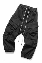 画像をギャラリービューアに読み込む, A.F ARTEFACT TWILL DROPCROTCH CARGO PANTS (BLACK)