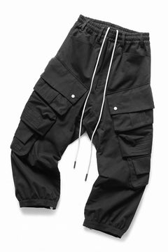 画像をギャラリービューアに読み込む, A.F ARTEFACT TWILL DROPCROTCH CARGO PANTS (BLACK)