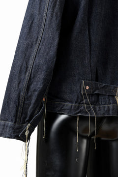 画像をギャラリービューアに読み込む, FULLCOUNT WWⅡ model Brown Cotton Denim Jacket / 13.7oz Zimbabwe Selvedge Denim (INDIGO BLUE / ONE WASHED)