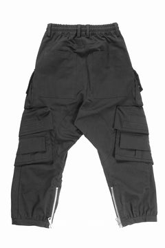 画像をギャラリービューアに読み込む, A.F ARTEFACT TWILL DROPCROTCH CARGO PANTS (BLACK)