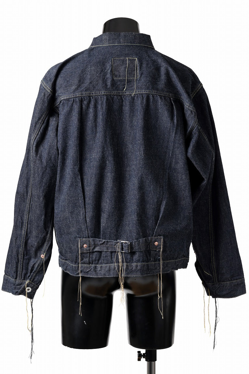 画像をギャラリービューアに読み込む, FULLCOUNT WWⅡ model Brown Cotton Denim Jacket / 13.7oz Zimbabwe Selvedge Denim (INDIGO BLUE / ONE WASHED)