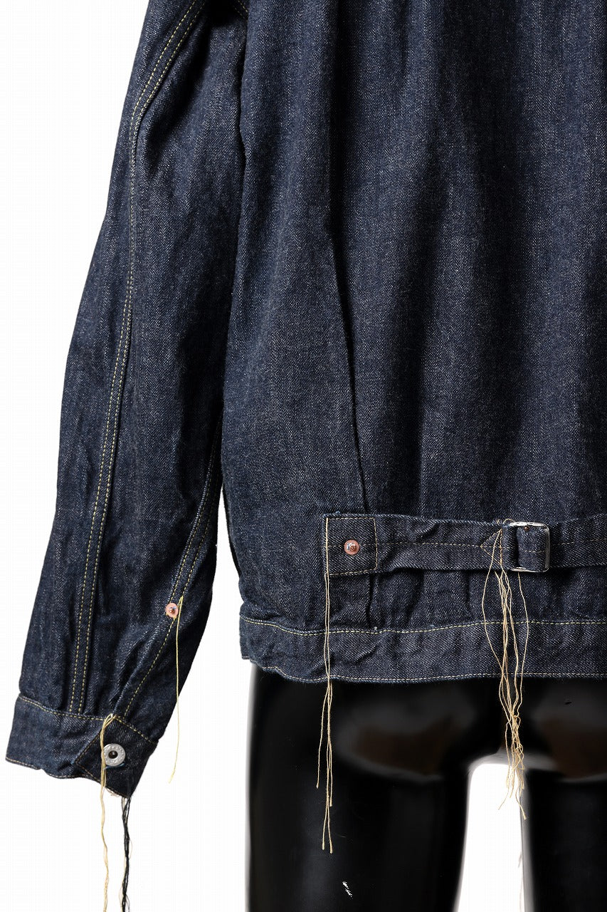 画像をギャラリービューアに読み込む, FULLCOUNT WWⅡ model Brown Cotton Denim Jacket / 13.7oz Zimbabwe Selvedge Denim (INDIGO BLUE / ONE WASHED)