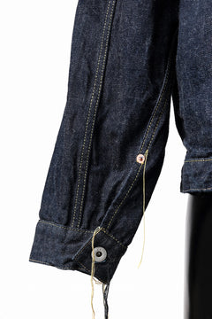 画像をギャラリービューアに読み込む, FULLCOUNT WWⅡ model Brown Cotton Denim Jacket / 13.7oz Zimbabwe Selvedge Denim (INDIGO BLUE / ONE WASHED)