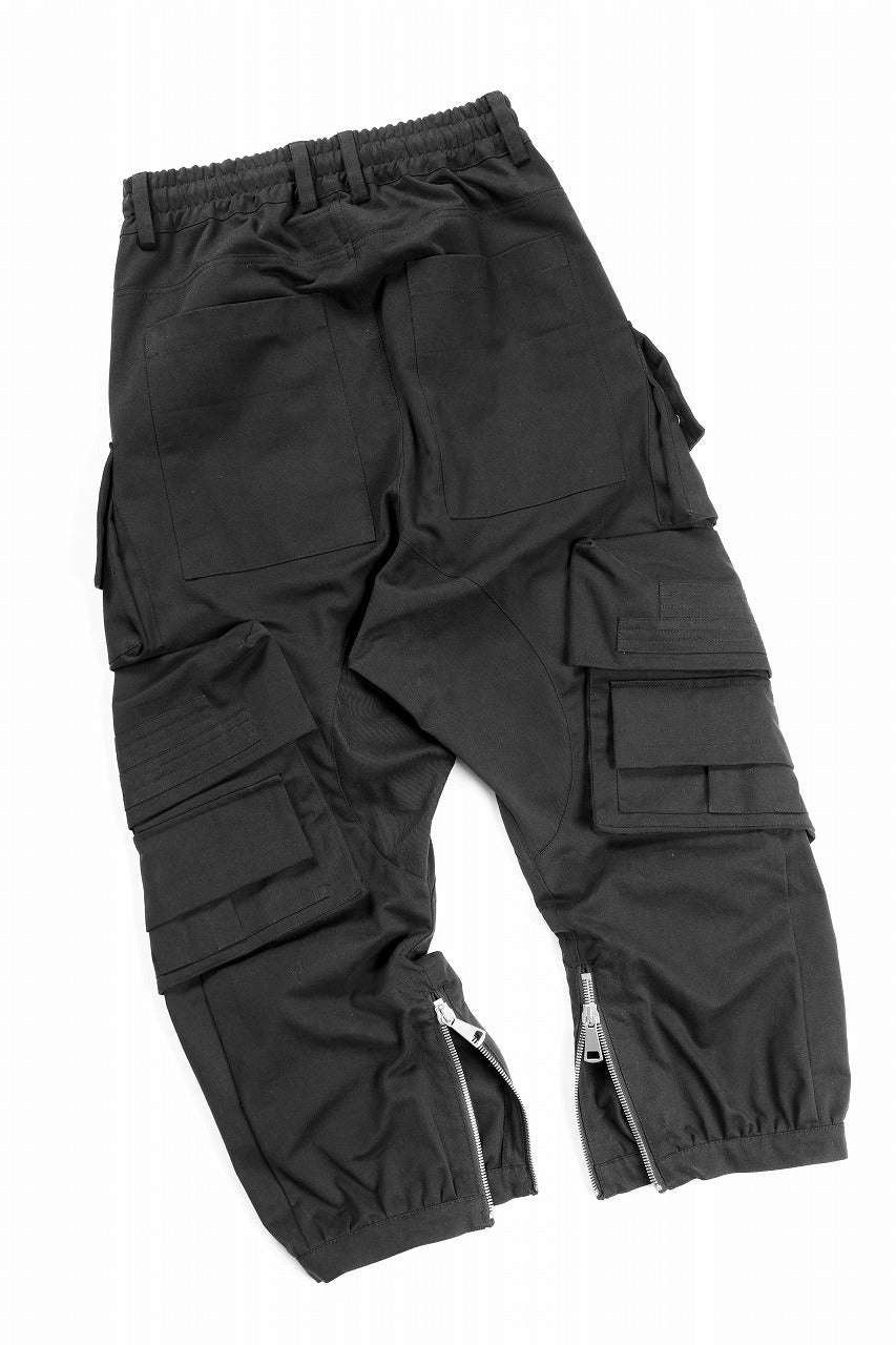 画像をギャラリービューアに読み込む, A.F ARTEFACT TWILL DROPCROTCH CARGO PANTS (BLACK)