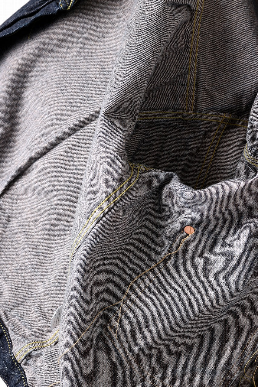 画像をギャラリービューアに読み込む, FULLCOUNT WWⅡ model Brown Cotton Denim Jacket / 13.7oz Zimbabwe Selvedge Denim (INDIGO BLUE / ONE WASHED)