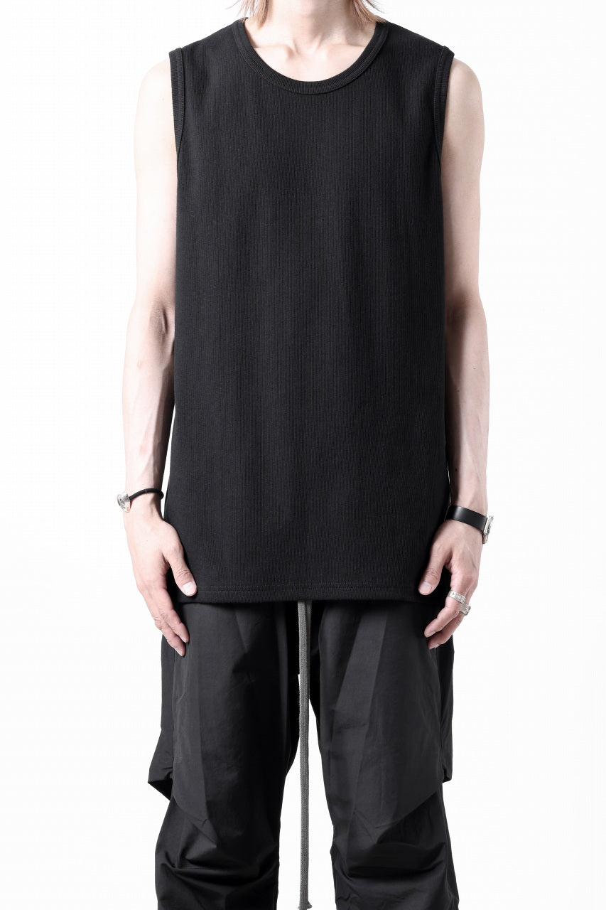 画像をギャラリービューアに読み込む, N/07 NO SLEEVE TOP / SUPER STRETCH BARE TELECO (BLACK)