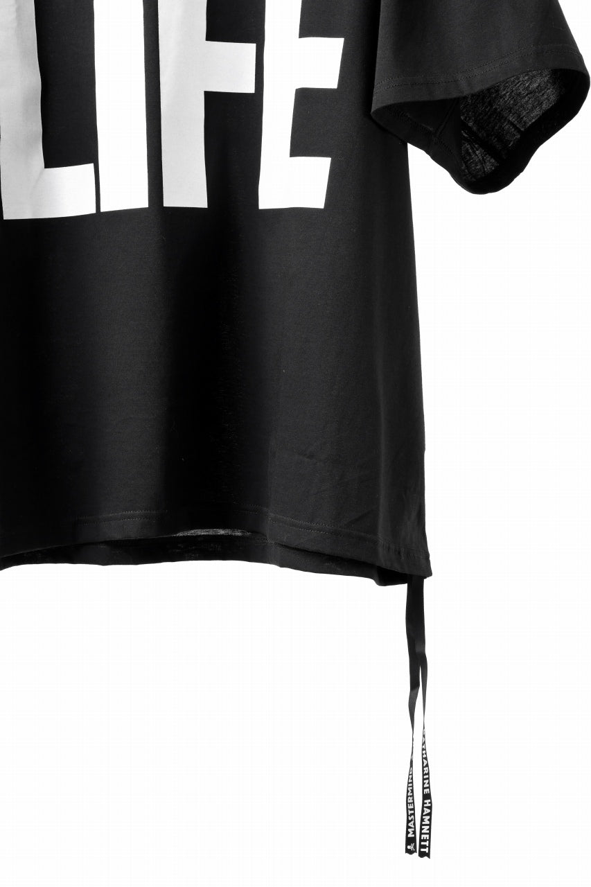 Load image into Gallery viewer, MASTERMIND WORLD x KATHARINE HAMNETT SLOGAN BIG TEE / CHOOSE LIFE (BLACK)