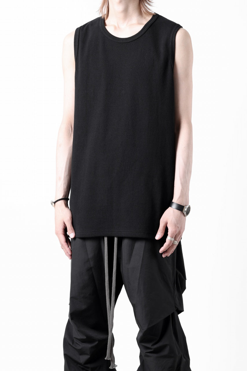 画像をギャラリービューアに読み込む, N/07 NO SLEEVE TOP / SUPER STRETCH BARE TELECO (BLACK)