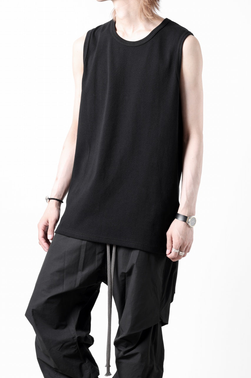 画像をギャラリービューアに読み込む, N/07 NO SLEEVE TOP / SUPER STRETCH BARE TELECO (BLACK)