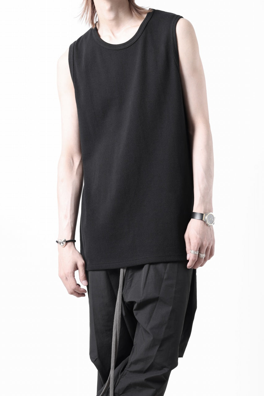 画像をギャラリービューアに読み込む, N/07 NO SLEEVE TOP / SUPER STRETCH BARE TELECO (BLACK)