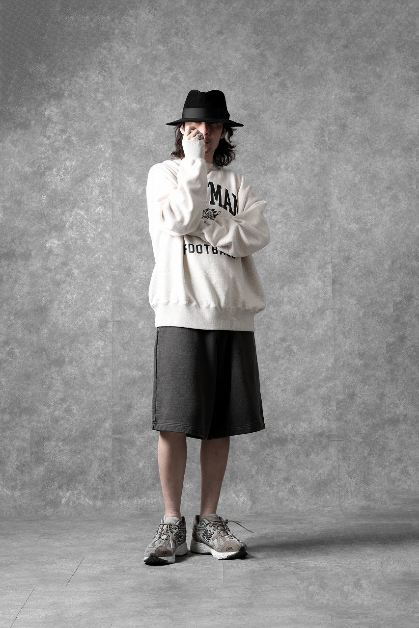 画像をギャラリービューアに読み込む, LASTMAN PRINTED CREW NECK -FC LM- (OATMEAL)