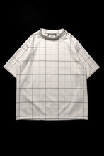 画像をギャラリービューアに読み込む, N/07 exclusive MOCK NECK HALF SLEEVE PULLOVER / WINDOWPANE CHECK TR TWILL (IVORY)