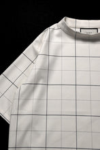 画像をギャラリービューアに読み込む, N/07 exclusive MOCK NECK HALF SLEEVE PULLOVER / WINDOWPANE CHECK TR TWILL (IVORY)