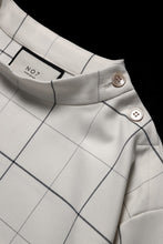 画像をギャラリービューアに読み込む, N/07 exclusive MOCK NECK HALF SLEEVE PULLOVER / WINDOWPANE CHECK TR TWILL (IVORY)