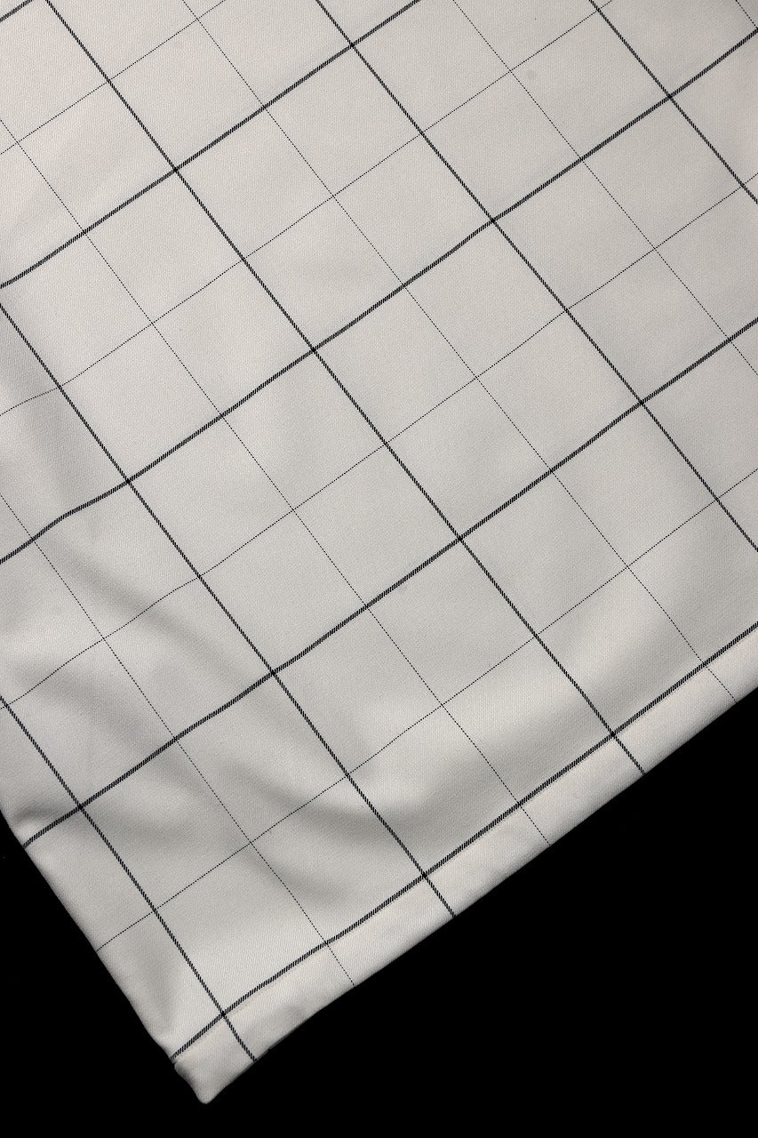 画像をギャラリービューアに読み込む, N/07 exclusive MOCK NECK HALF SLEEVE PULLOVER / WINDOWPANE CHECK TR TWILL (IVORY)