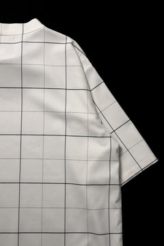 画像をギャラリービューアに読み込む, N/07 exclusive MOCK NECK HALF SLEEVE PULLOVER / WINDOWPANE CHECK TR TWILL (IVORY)