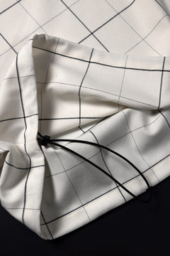 画像をギャラリービューアに読み込む, N/07 exclusive MOCK NECK HALF SLEEVE PULLOVER / WINDOWPANE CHECK TR TWILL (IVORY)