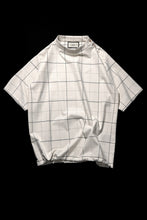 画像をギャラリービューアに読み込む, N/07 exclusive MOCK NECK HALF SLEEVE PULLOVER / WINDOWPANE CHECK TR TWILL (IVORY)