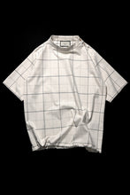 画像をギャラリービューアに読み込む, N/07 exclusive MOCK NECK HALF SLEEVE PULLOVER / WINDOWPANE CHECK TR TWILL (IVORY)