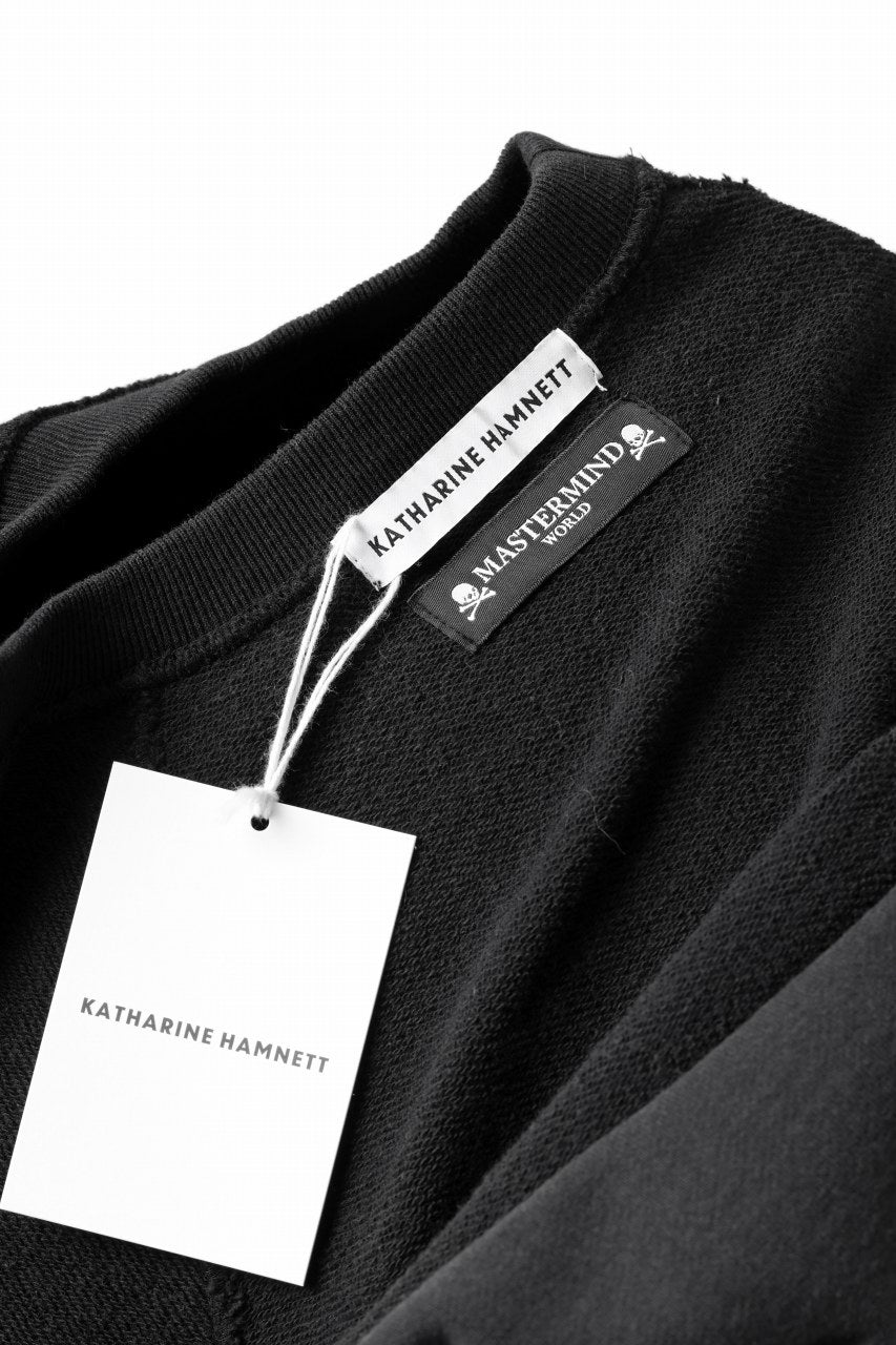 Load image into Gallery viewer, MASTERMIND WORLD x KATHARINE HAMNETT CUTOFF PULLOVER / CHOOSE LIFE (BLACK)
