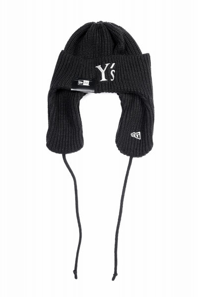 Y's × New Era KNIT TRAPPER (BLACK)