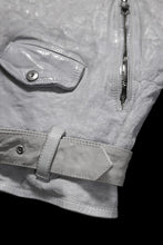 画像をギャラリービューアに読み込む, ISAMU KATAYAMA BACKLASH JP-CALF NATURAL DYED GARMENT-WASH DOUBLE RIDERS VEST (WHITE)
