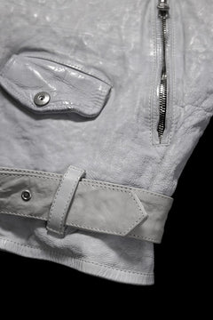 画像をギャラリービューアに読み込む, ISAMU KATAYAMA BACKLASH JP-CALF NATURAL DYED GARMENT-WASH DOUBLE RIDERS VEST (WHITE)