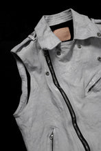 画像をギャラリービューアに読み込む, ISAMU KATAYAMA BACKLASH JP-CALF NATURAL DYED GARMENT-WASH DOUBLE RIDERS VEST (WHITE)