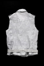 画像をギャラリービューアに読み込む, ISAMU KATAYAMA BACKLASH JP-CALF NATURAL DYED GARMENT-WASH DOUBLE RIDERS VEST (WHITE)