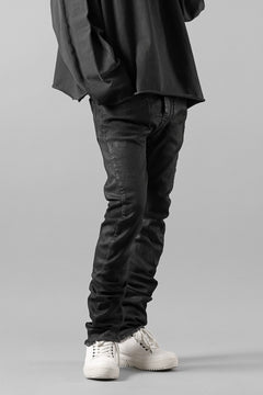 画像をギャラリービューアに読み込む, masnada LAYERED POCKET SLIM JEANS / STRETCH DENIM (BLACK)