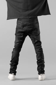 画像をギャラリービューアに読み込む, masnada LAYERED POCKET SLIM JEANS / STRETCH DENIM (BLACK)