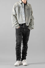 画像をギャラリービューアに読み込む, masnada LAYERED POCKET SLIM JEANS / STRETCH DENIM (BLACK)