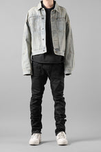 画像をギャラリービューアに読み込む, masnada LAYERED POCKET SLIM JEANS / STRETCH DENIM (BLACK)