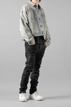 画像をギャラリービューアに読み込む, masnada LAYERED POCKET SLIM JEANS / STRETCH DENIM (BLACK)