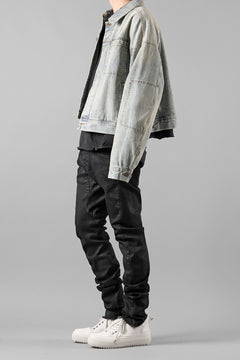 画像をギャラリービューアに読み込む, masnada LAYERED POCKET SLIM JEANS / STRETCH DENIM (BLACK)