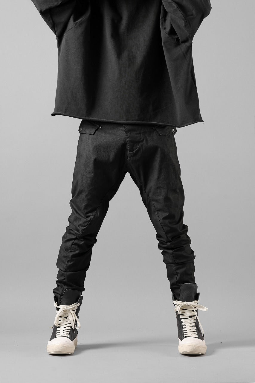 画像をギャラリービューアに読み込む, masnada RELAX FLAP POCKET PANTS / STRETCH LIGHT WEIGHT RIPSTOP (BLACK)