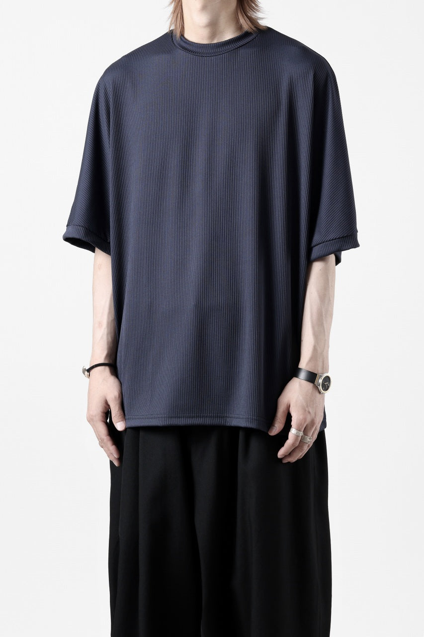 画像をギャラリービューアに読み込む, N/07 DOLMAN SHORT SLEEVE TEE / AQUASUITING THICK RIB (MIDNIGHT)